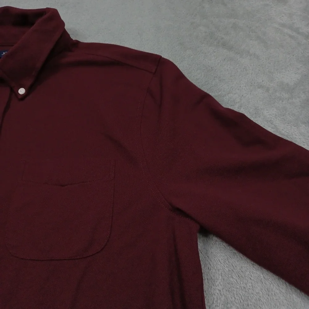 J Crew Shirt Mens Medium Red Button Up Preppy Long Sleeve Casual